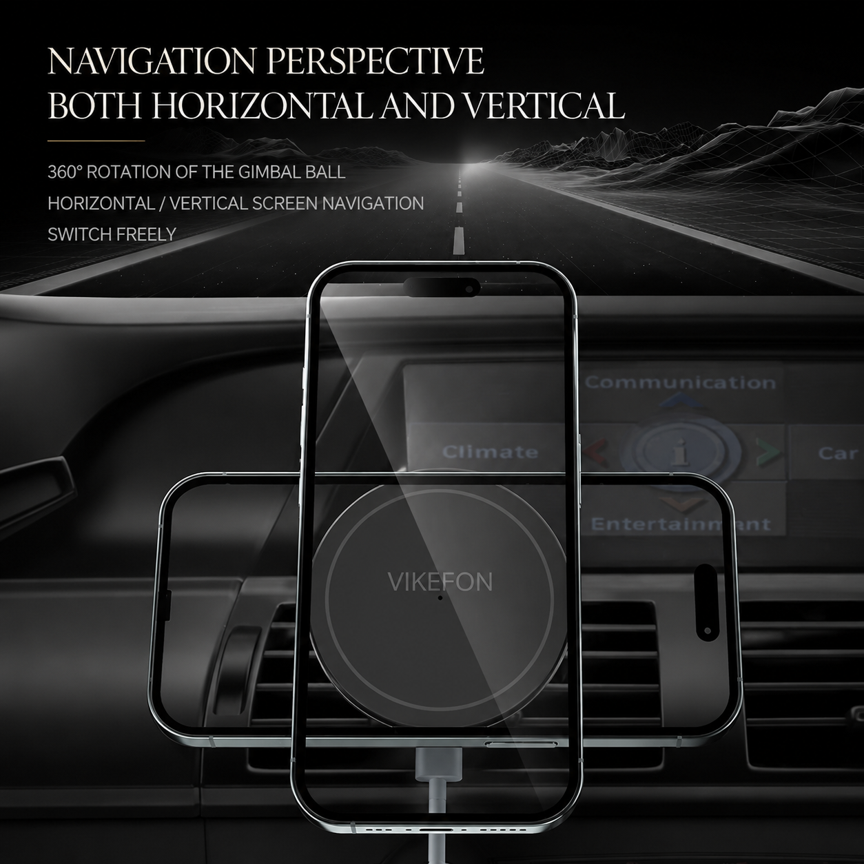Premium Wireless Car Charger MagSafe Compatible Fast Charging Magnetic Phone Mount Dashboard Vent Holder Wireless Charging Dock