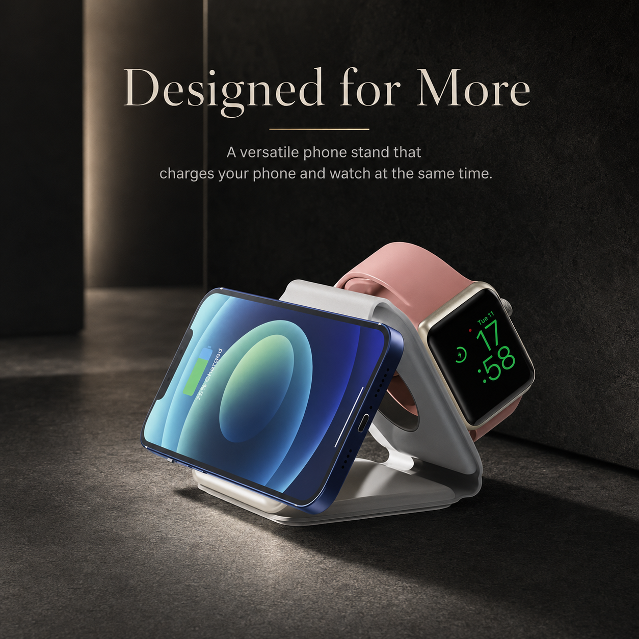 Premium Wireless Charger 3 In 1 Foldable MagSafe Compatible Fast Charging Station Magnetic Portable Charging Dock Smartphone Watch Earbuds