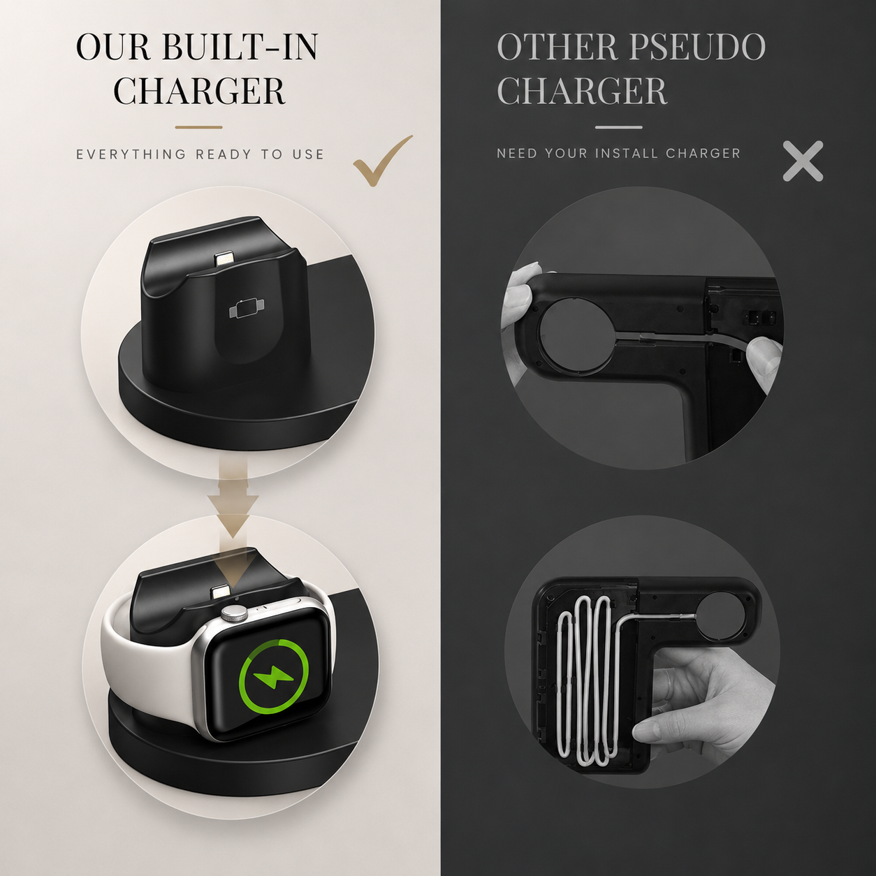 Premium Wireless Charger 7 In 1 Fast Charging Station Foldable Multi Device Charging Dock Smartphone Watch Earbuds Compatible