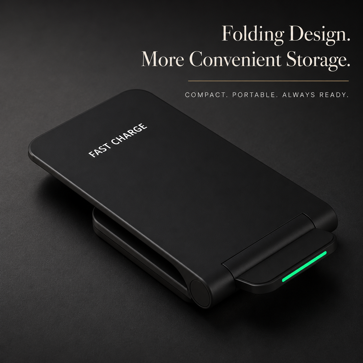 Premium Wireless Charger Fast Charging Foldable Charging Stand Portable Charging Pad Wireless Charging Dock Smartphone Earbuds Compatible