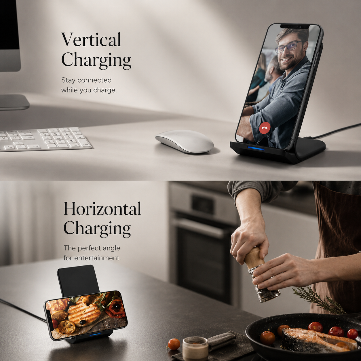 Premium Wireless Charger Fast Charging Foldable Charging Stand Portable Charging Pad Wireless Charging Dock Smartphone Earbuds Compatible
