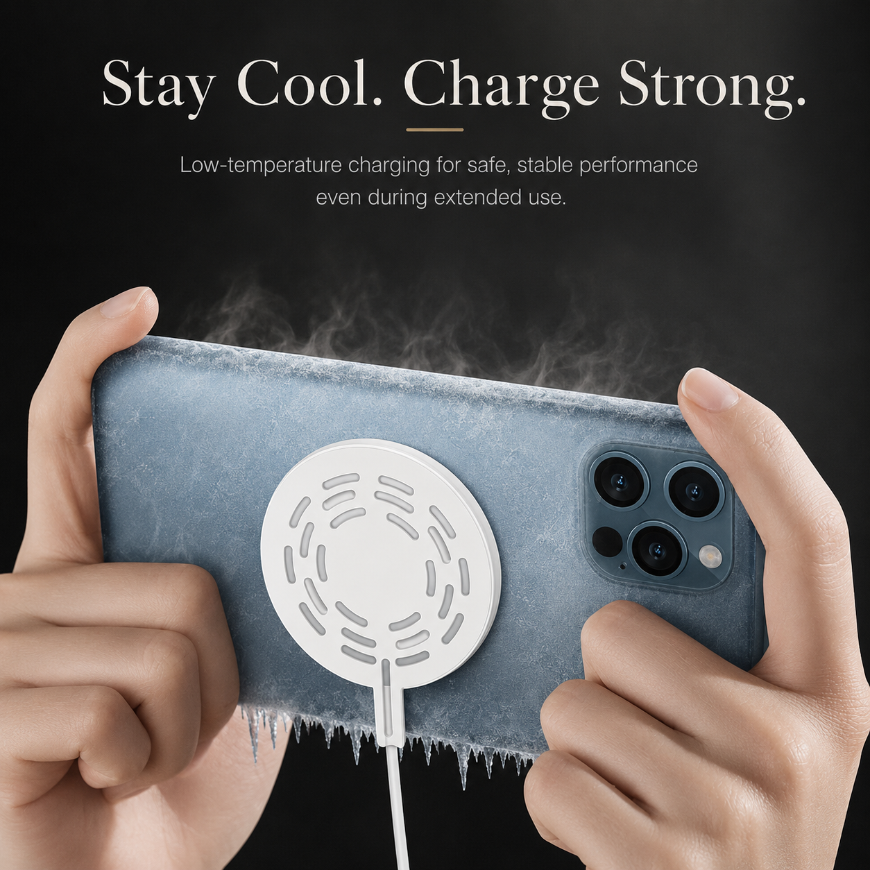 Premium Wireless Charger MagSafe Compatible Fast Charging Magnetic Charging Pad Slim Charging Dock Smartphone Earbuds Compatible