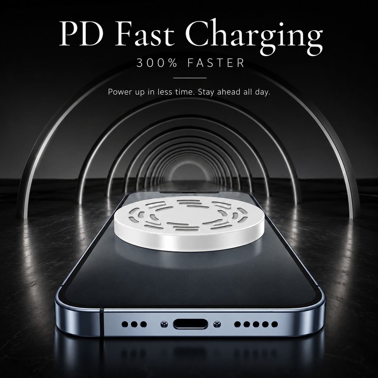 Premium Wireless Charger MagSafe Compatible Fast Charging Magnetic Charging Pad Slim Charging Dock Smartphone Earbuds Compatible