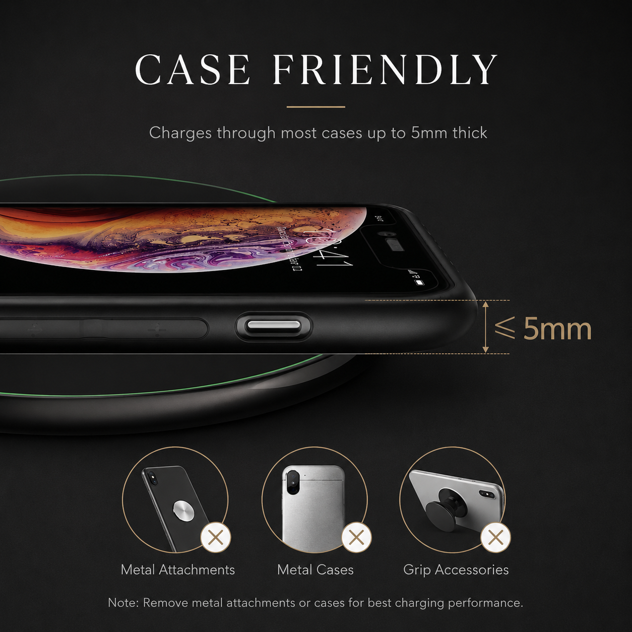 Premium Wireless Charger MagSafe Compatible Fast Charging Pad USB C Qi Wireless Charging Slim Design
