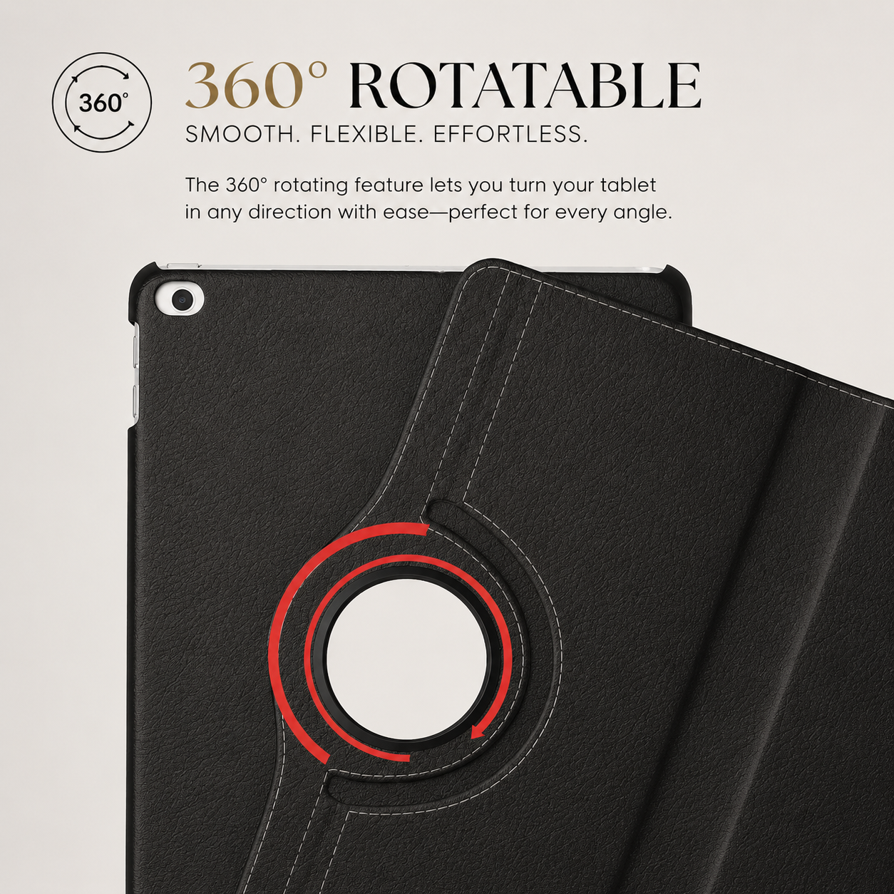 Premium iPad Case 360 Rotating Stand PU Leather Smart Cover Protective Tablet Case Multi Angle Viewing Support