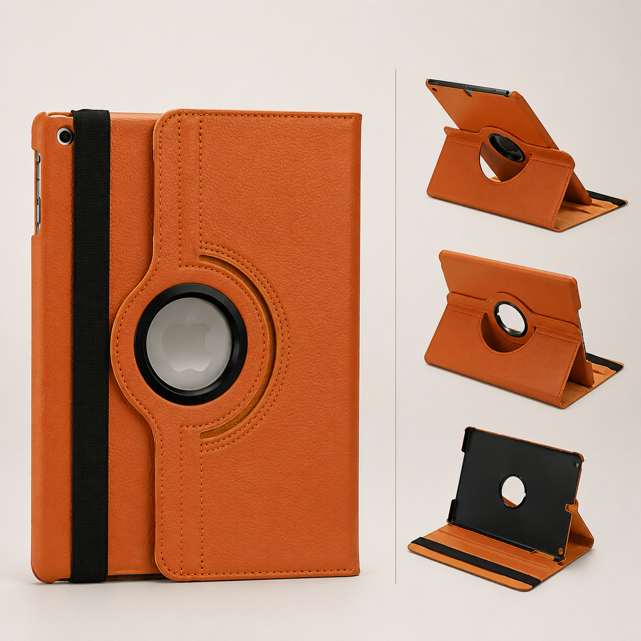 Premium iPad Case 360 Rotating Stand PU Leather Smart Cover Protective Tablet Case Multi Angle Viewing Support