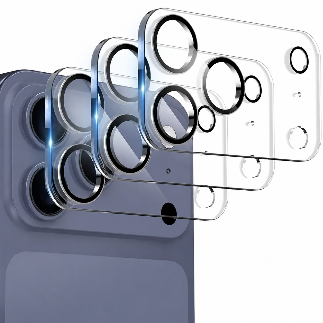 Premium iPhone Camera Lens Protector 9H Tempered Glass Ultra Clear Scratch Resistant Drop Protection Precision Fit Cover