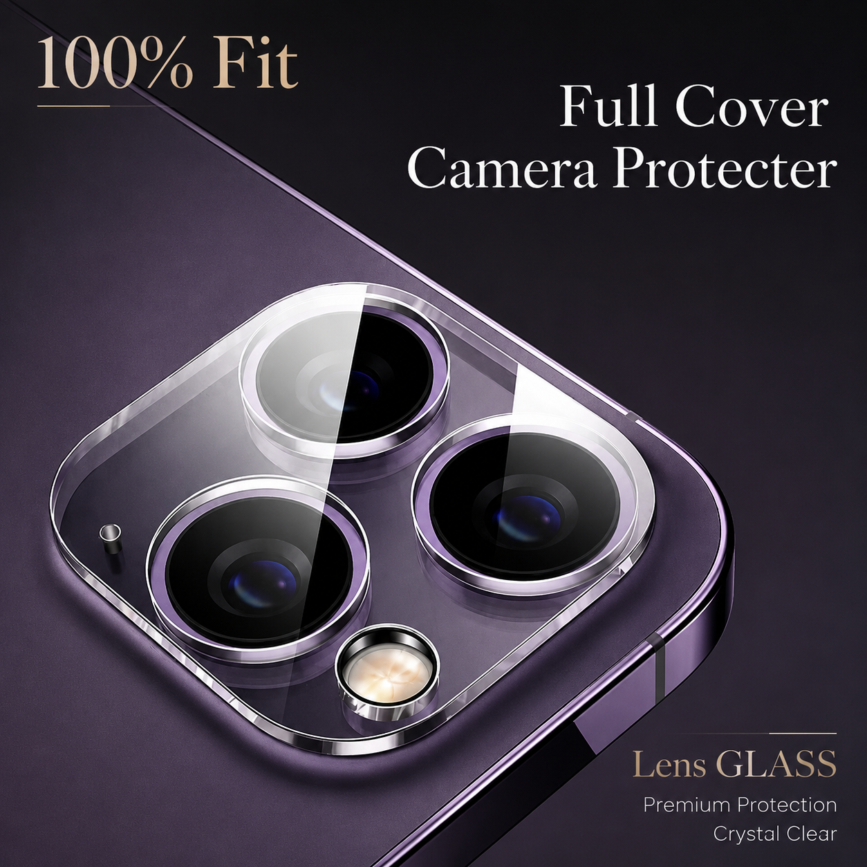 Premium iPhone Camera Lens Protector 9H Tempered Glass Ultra Clear Scratch Resistant Drop Protection Precision Fit Cover