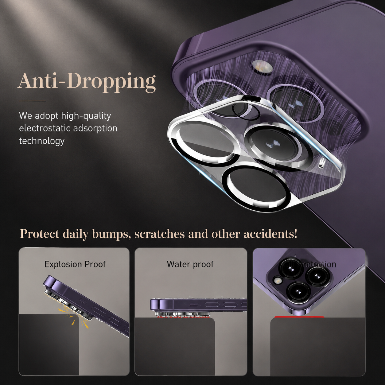 Premium iPhone Camera Lens Protector 9H Tempered Glass Ultra Clear Scratch Resistant Drop Protection Precision Fit Cover