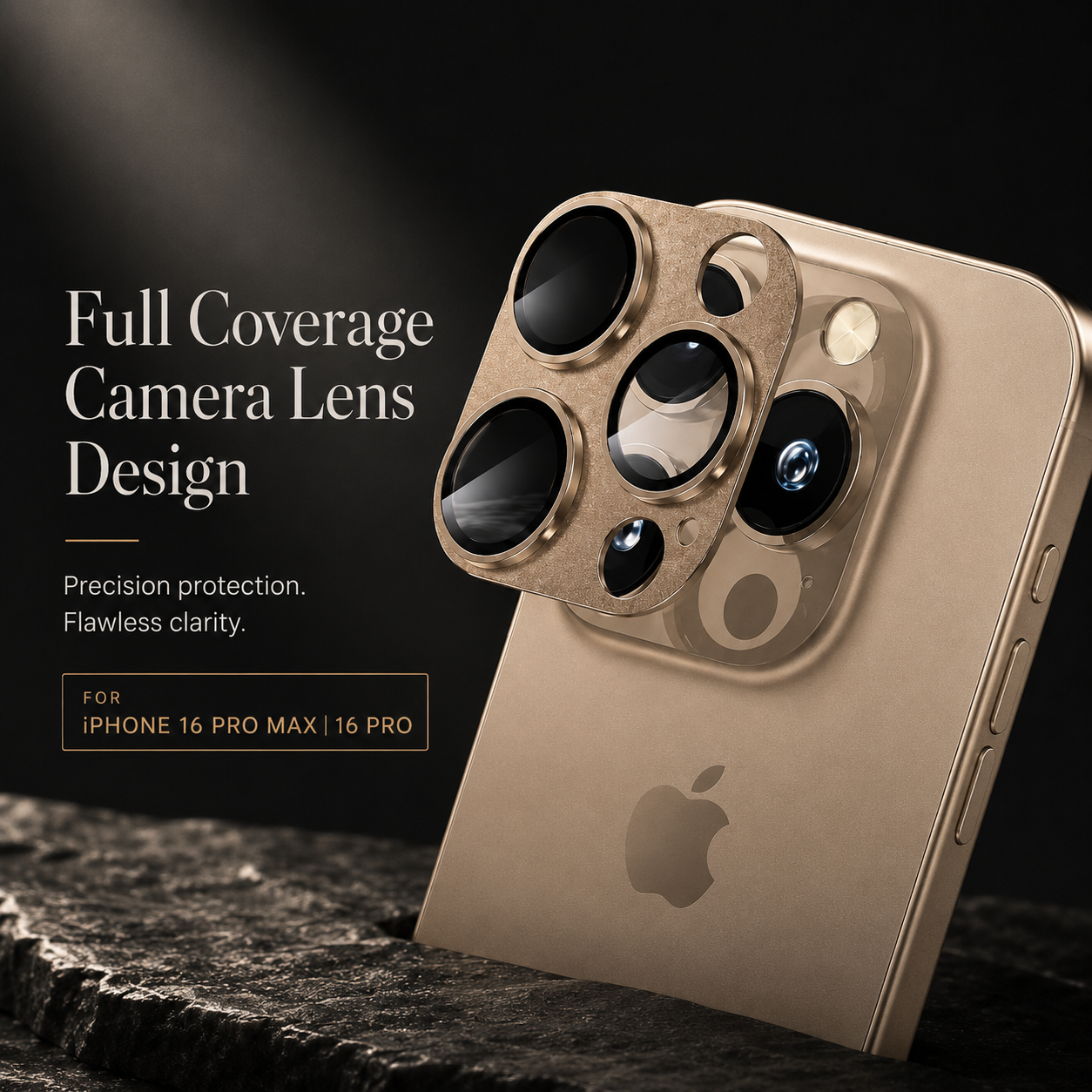 Premium iPhone Camera Lens Protector Tempered Glass Alloy Ring Shatterproof Scratch Resistant Shockproof Precision Fit Protective Cover