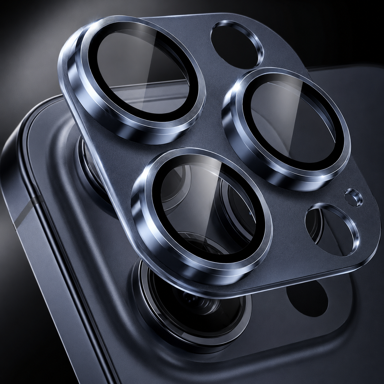 Premium iPhone Camera Lens Protector Tempered Glass Alloy Ring Shatterproof Scratch Resistant Shockproof Precision Fit Protective Cover