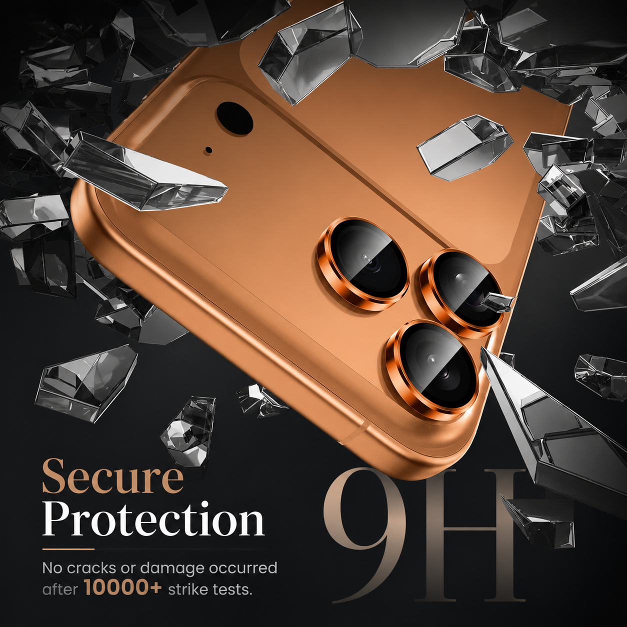Premium iPhone Camera Lens Protector Tempered Glass Metal Ring Scratch Resistant Shockproof Anti Dust Precision Fit Protective Cover