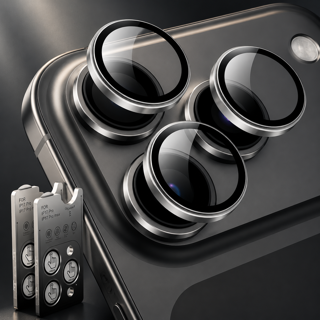 Premium iPhone Camera Lens Protector Tempered Glass Metal Ring Scratch Resistant Shockproof Anti Dust Precision Fit Protective Cover