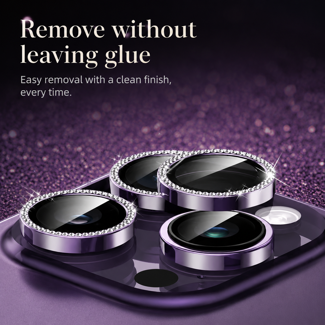 Premium iPhone Camera Lens Protector Tempered Glass Metal Ring Scratch Resistant Shockproof Anti Dust Precision Fit Protective Cover