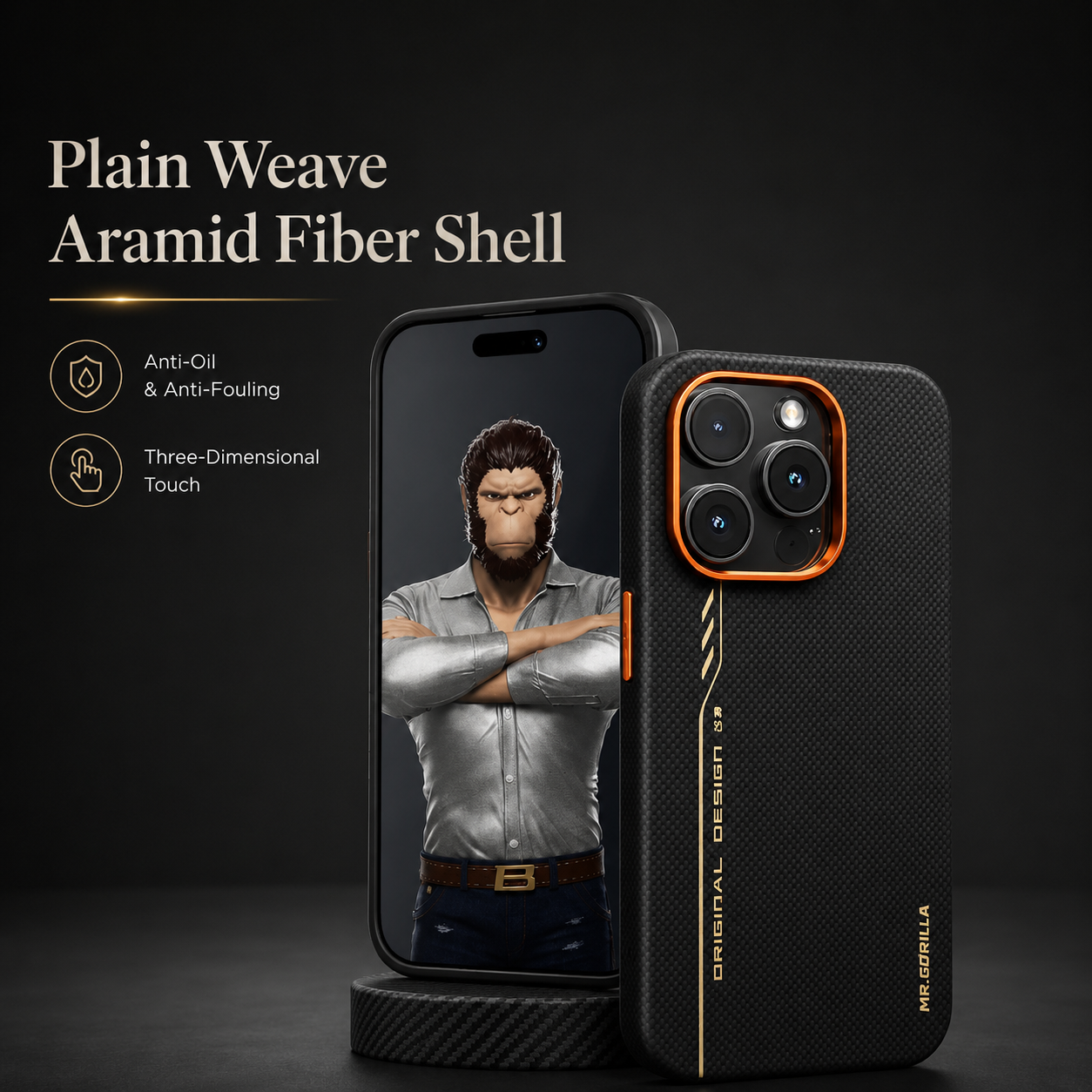 Premium iPhone Case 600D Aramid Fiber Kevlar Cover Magnetic Shockproof Anti Fingerprint Anti Scratch Protection
