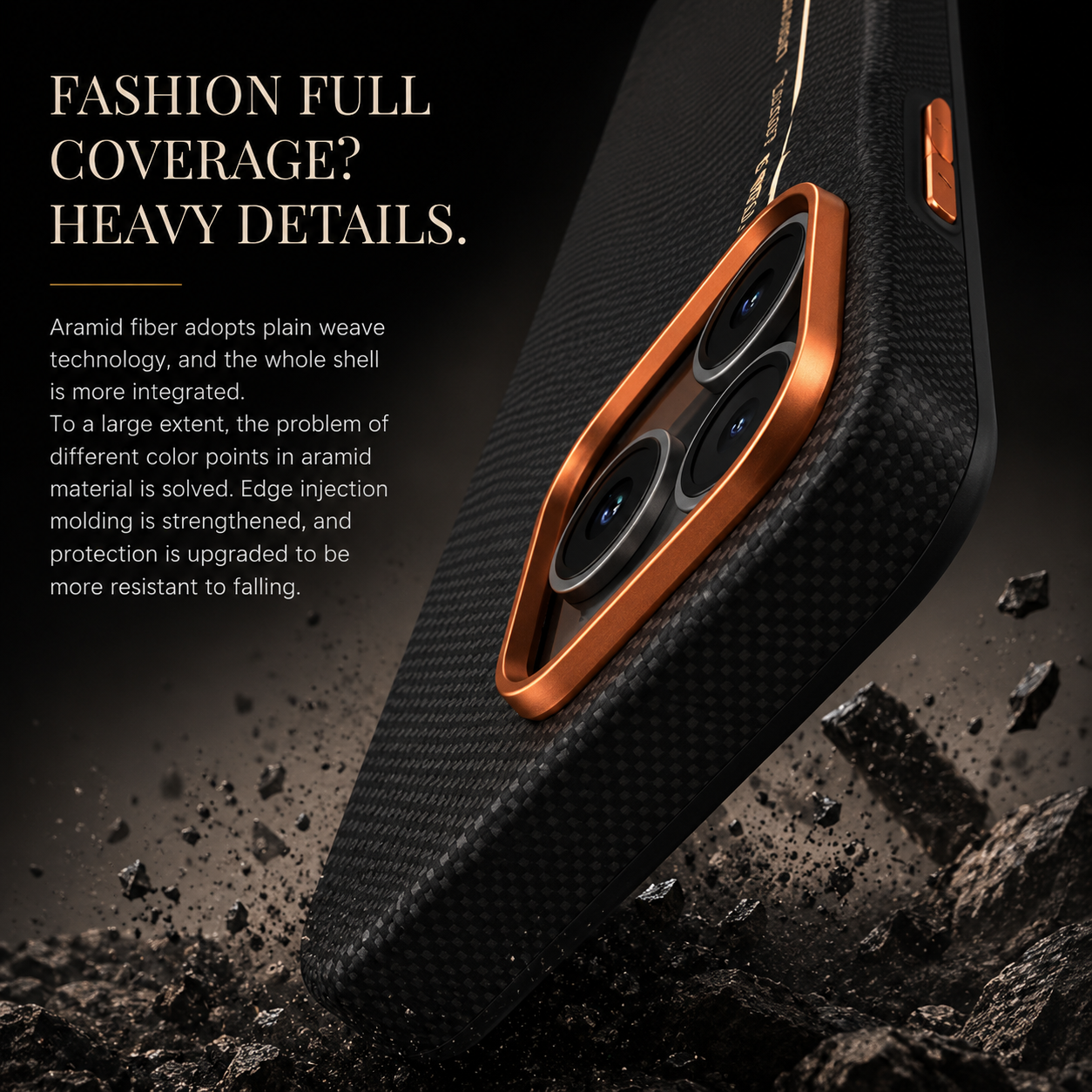 Premium iPhone Case 600D Aramid Fiber Kevlar Cover Magnetic Shockproof Anti Fingerprint Anti Scratch Protection