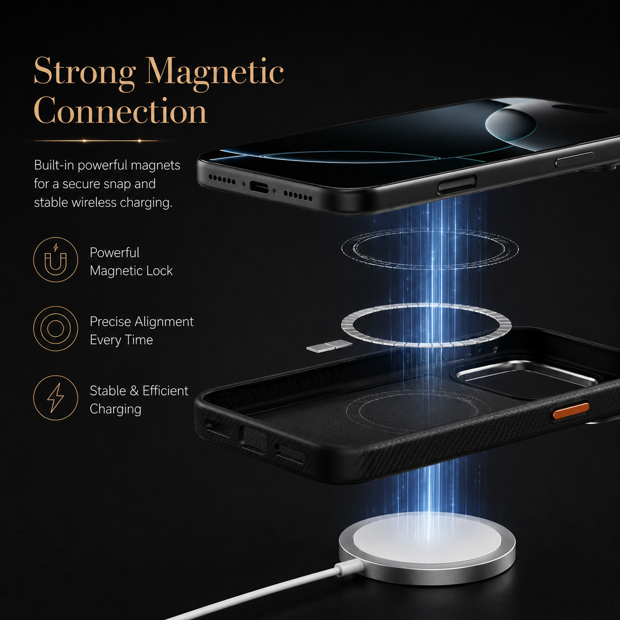 Premium iPhone Case 600D Kevlar Aramid Fiber Cover Magnetic Shockproof Anti Fingerprint Anti Scratch Protection