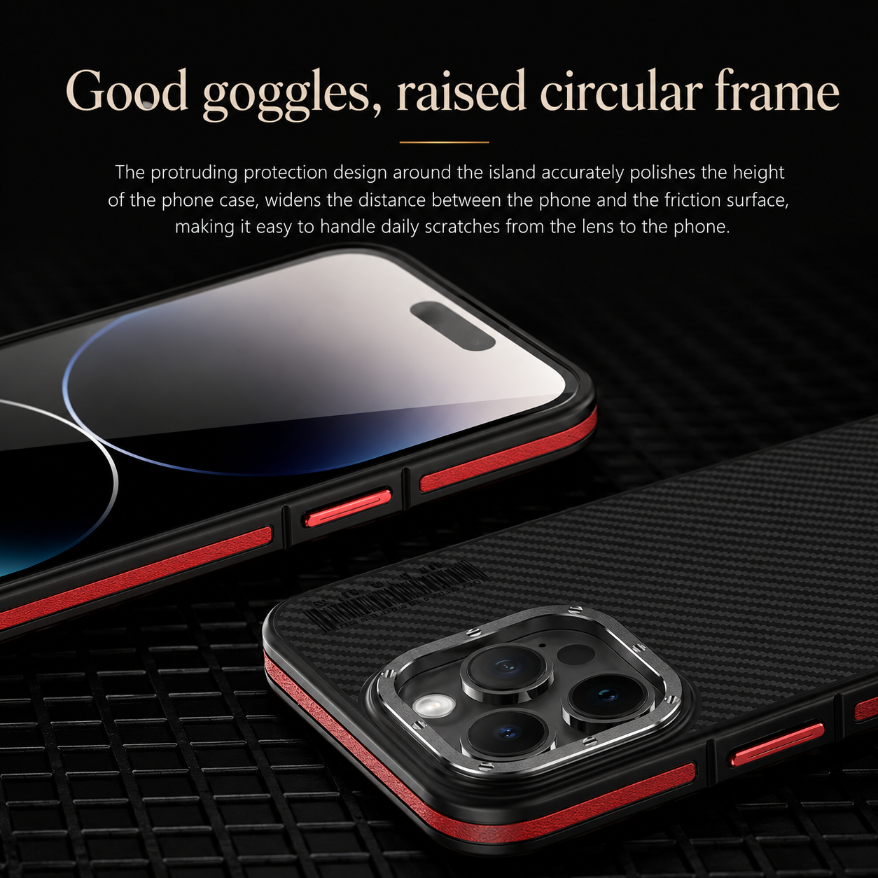 Premium iPhone Case Real 600D Kevlar Aramid Fiber MagSafe Compatible Half Wrapped Cover Shockproof Anti Scratch Anti Fingerprint Protective Design