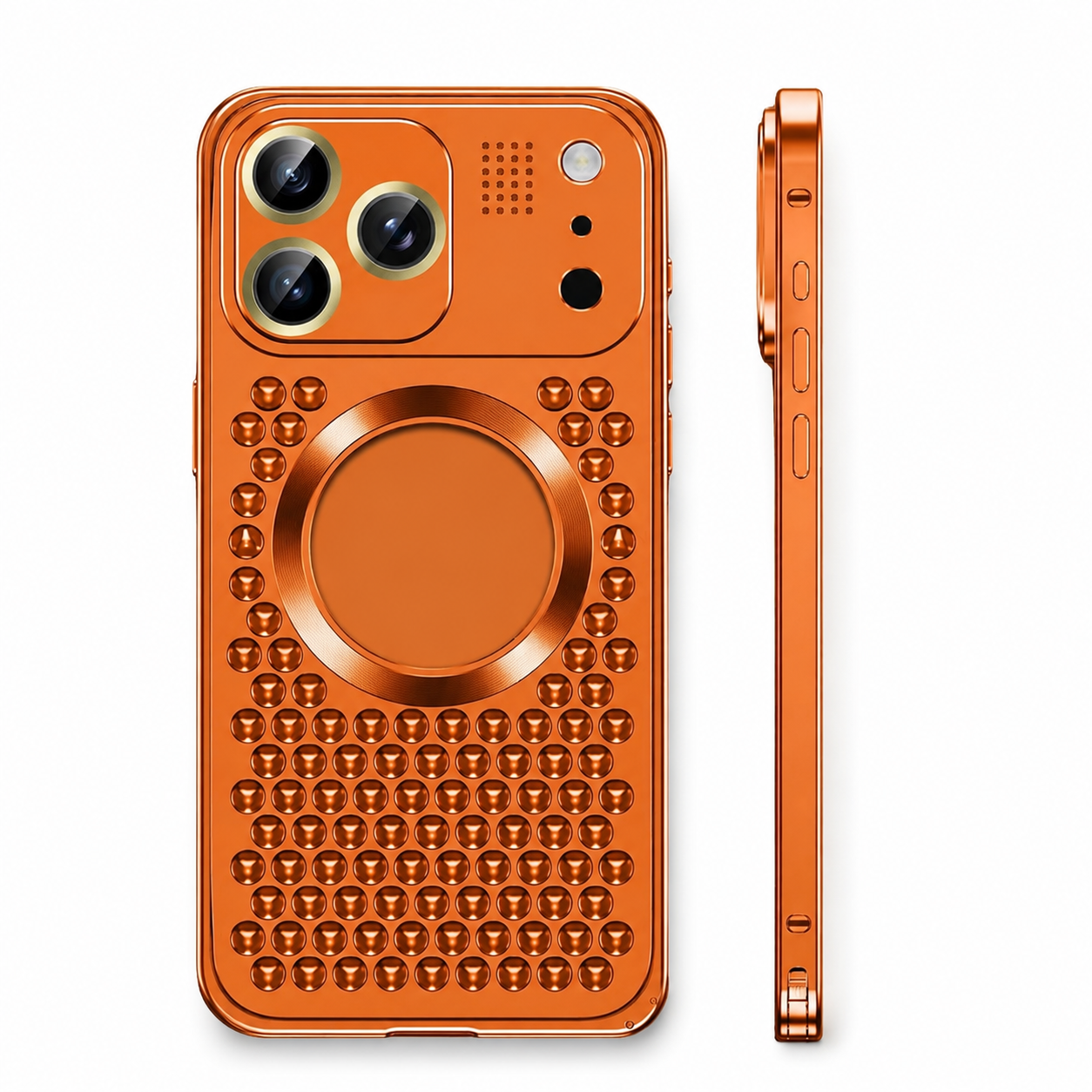 Premium iPhone Case Aluminum Alloy Frame Cover Magnetic Heat Dissipation Shockproof Anti Fall Camera Lens Protection