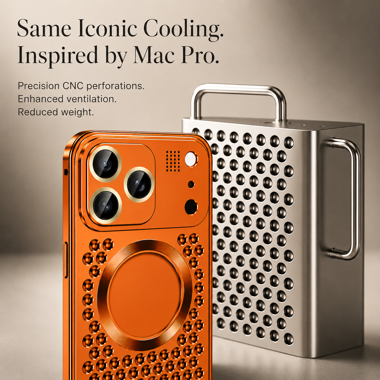 Premium iPhone Case Aluminum Alloy Frame Cover Magnetic Heat Dissipation Shockproof Anti Fall Camera Lens Protection