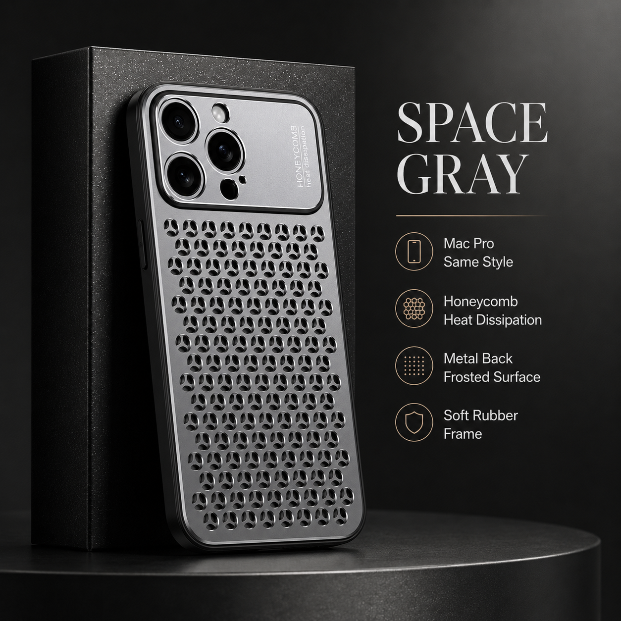 Premium iPhone Case Aluminum Alloy Protective Cover Breathable Metal Design Anti Fingerprint Scratch Resistant Slim Frame