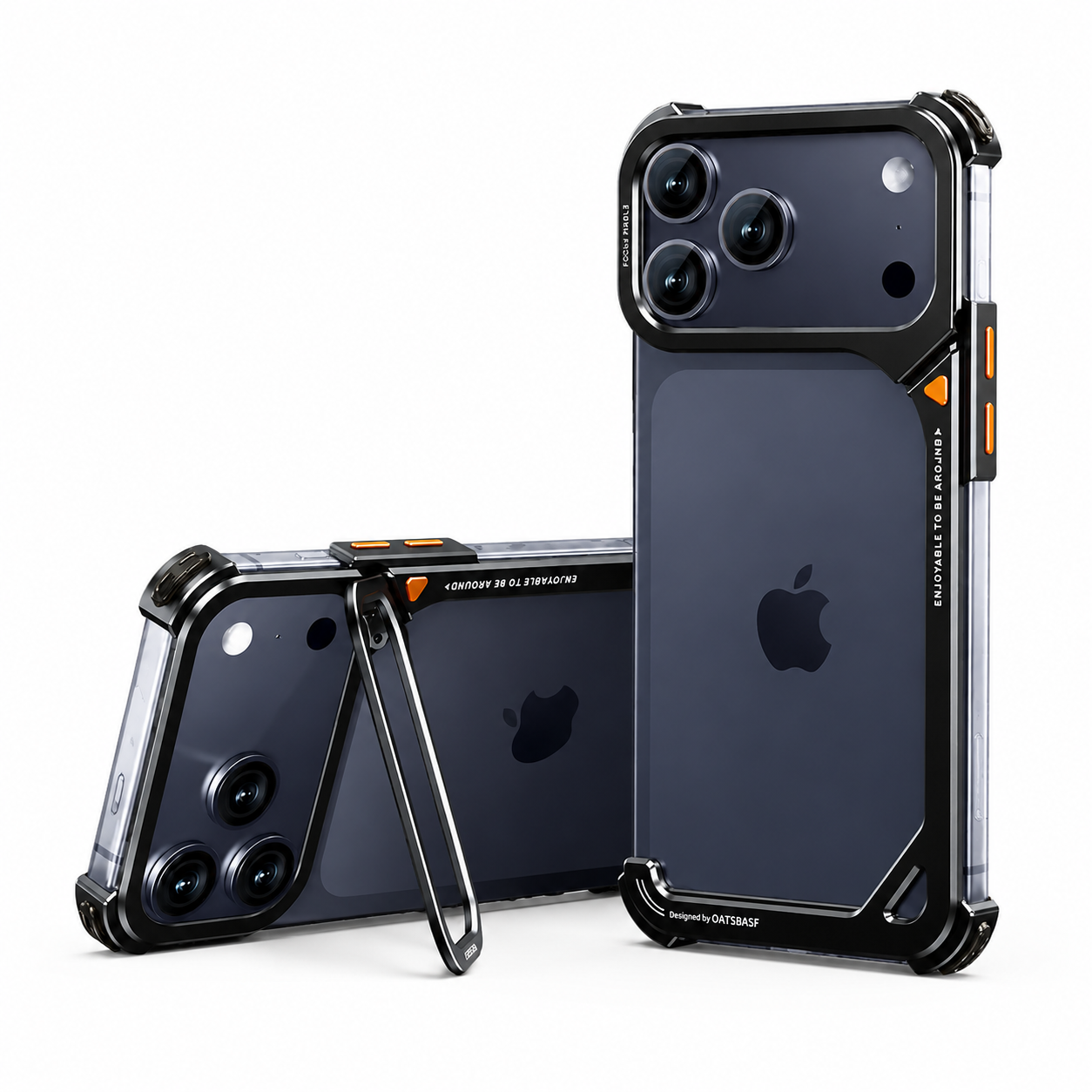 Premium iPhone Case Aluminum Frame with Lens Holder MagSafe Wireless Charging Support Slim Drop Protection Metal Design