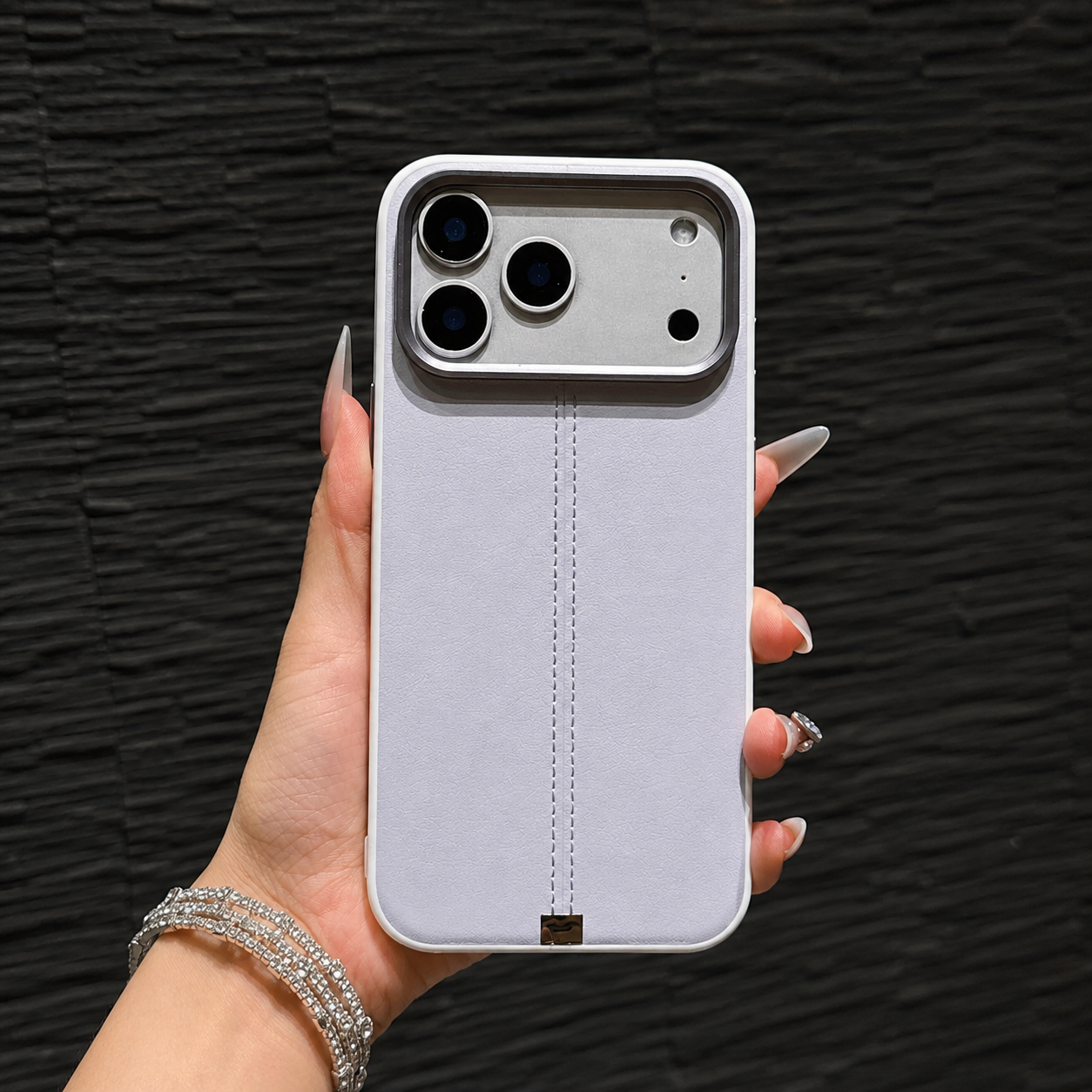 Premium iPhone Case Business Leather MagSafe Magnetic Cover Anti Fall Metal Button Protective Case