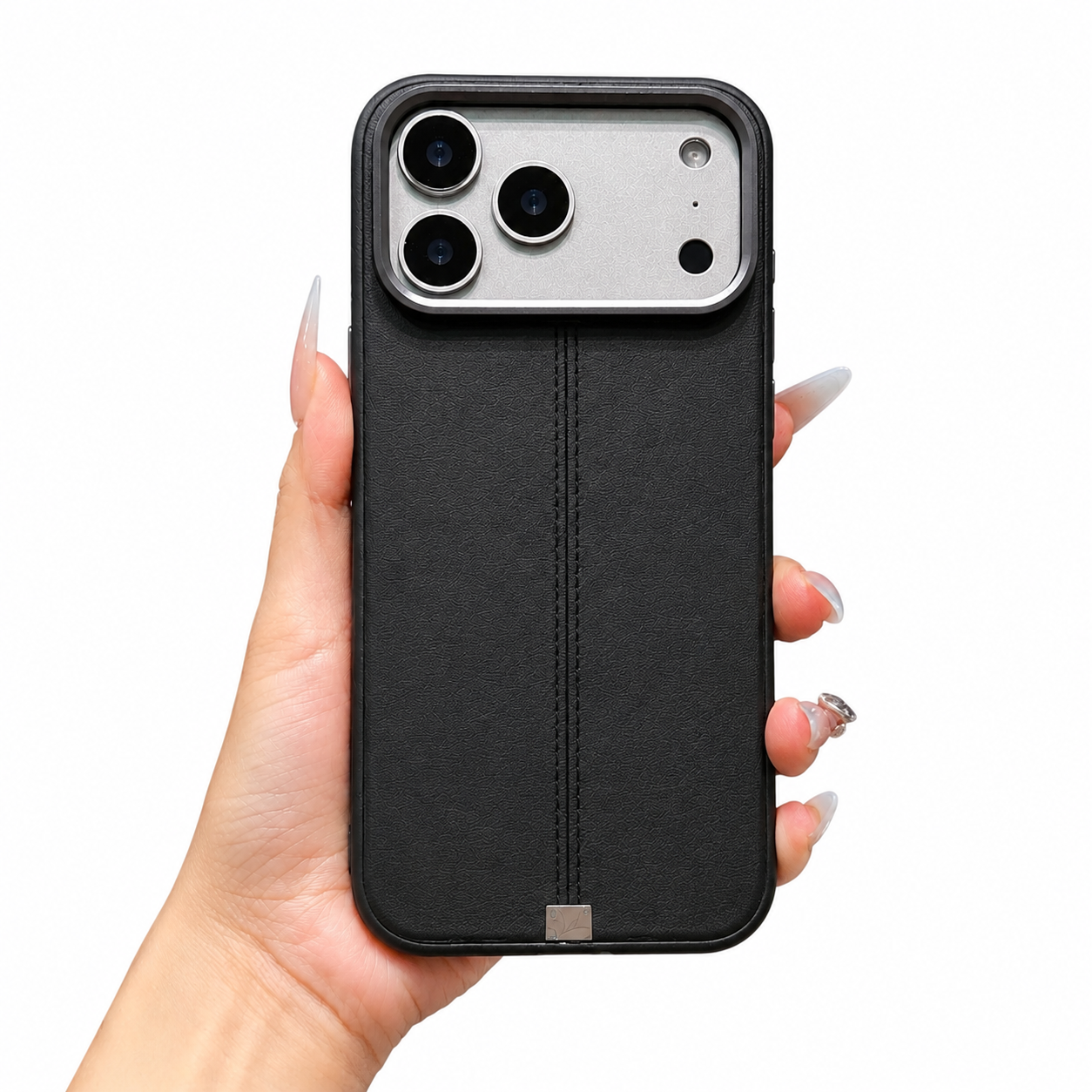 Premium iPhone Case Business Leather MagSafe Magnetic Cover Anti Fall Metal Button Protective Case