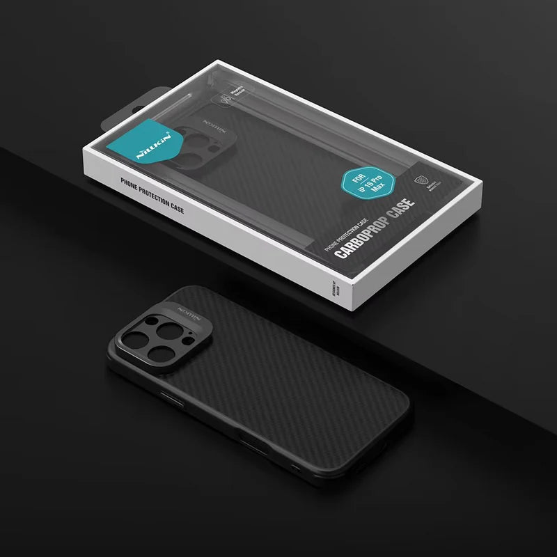 Premium iPhone Case CarboProp Magnetic TPU PC Cover with Lens Holder Shockproof Protective Shell MagSafe Compatible Design