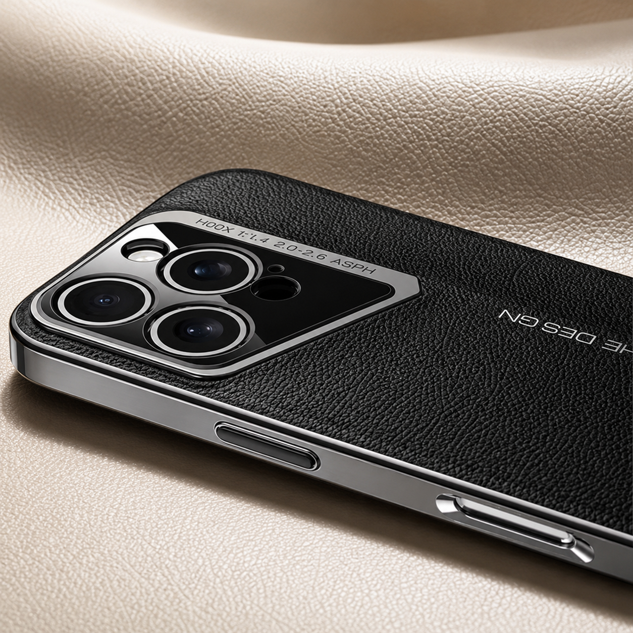 Premium iPhone Case Electroplated Genuine Leather Shockproof Protective Cover Hard Back Slim Design Camera Lens Protection Anti Slip Grip