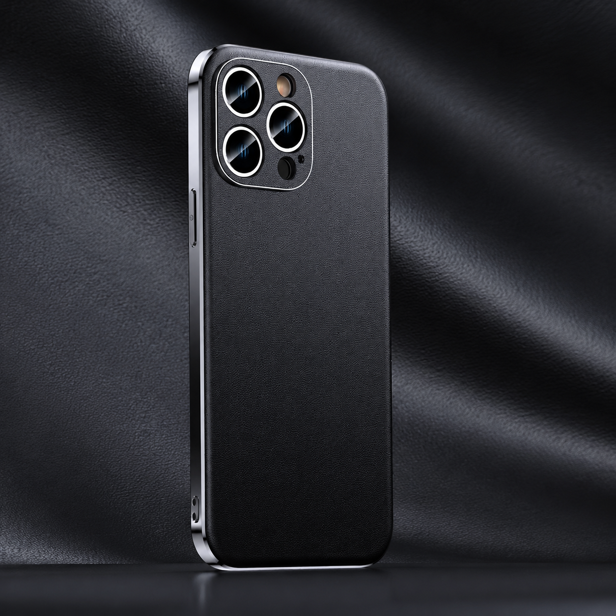 Premium iPhone Case Genuine Cowhide Leather Cover Plating Frame Full Camera Lens Protection Slim Durable Design