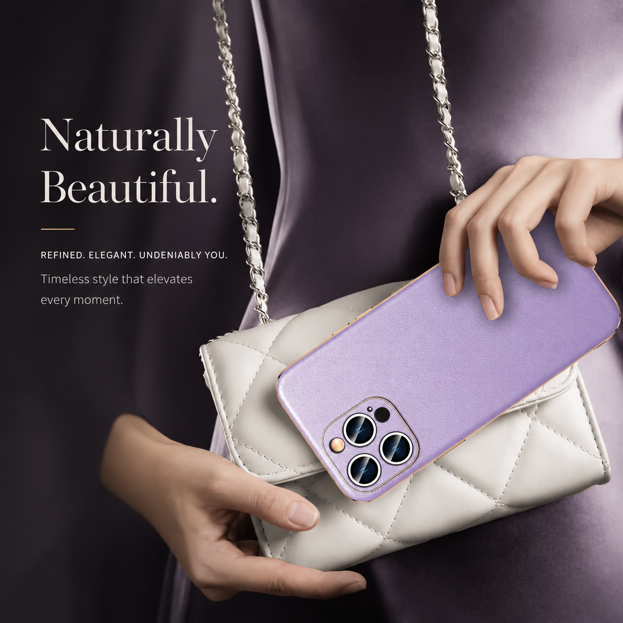 Premium iPhone Case Genuine Cowhide Leather Cover Plating Frame Full Camera Lens Protection Slim Durable Design