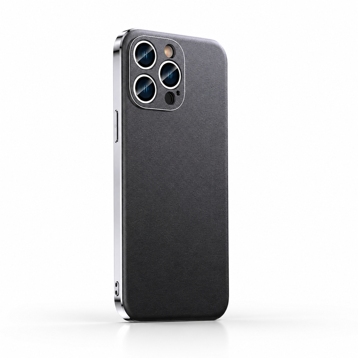 Premium iPhone Case Genuine Cowhide Leather Cover Plating Frame Full Camera Lens Protection Slim Durable Design