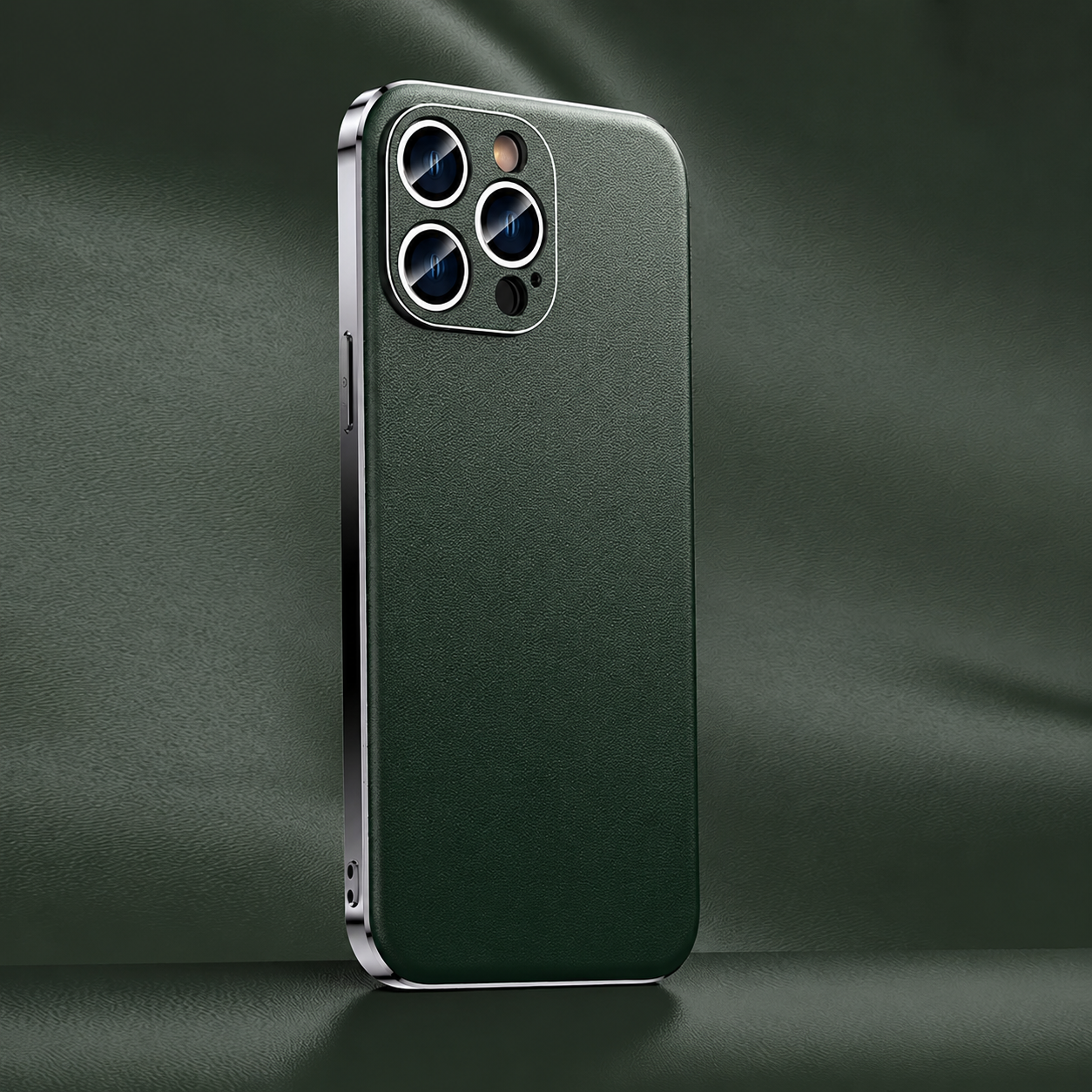Premium iPhone Case Genuine Cowhide Leather Cover Plating Frame Full Camera Lens Protection Slim Durable Design