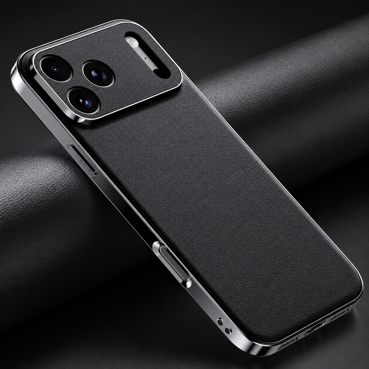 Premium iPhone Case Genuine Cowhide Leather Cover Shockproof Frame Full Camera Lens Protection Matte Slim Design