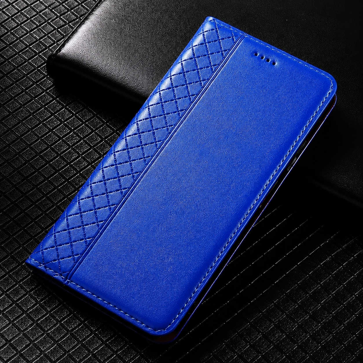 Premium iPhone Case Genuine Nappa Leather Wallet Flip Cover Card Holder Magnetic Closure Full Body Protection