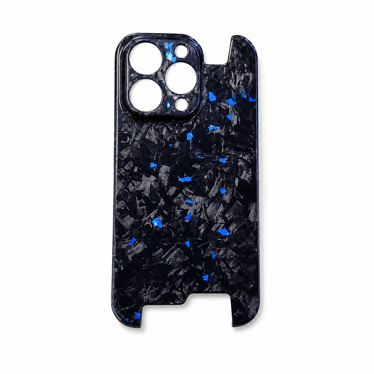 Premium iPhone Case Glossy Forged Carbon Fiber Ultra Thin Shockproof Lightweight Half Wrapped Protective Cover