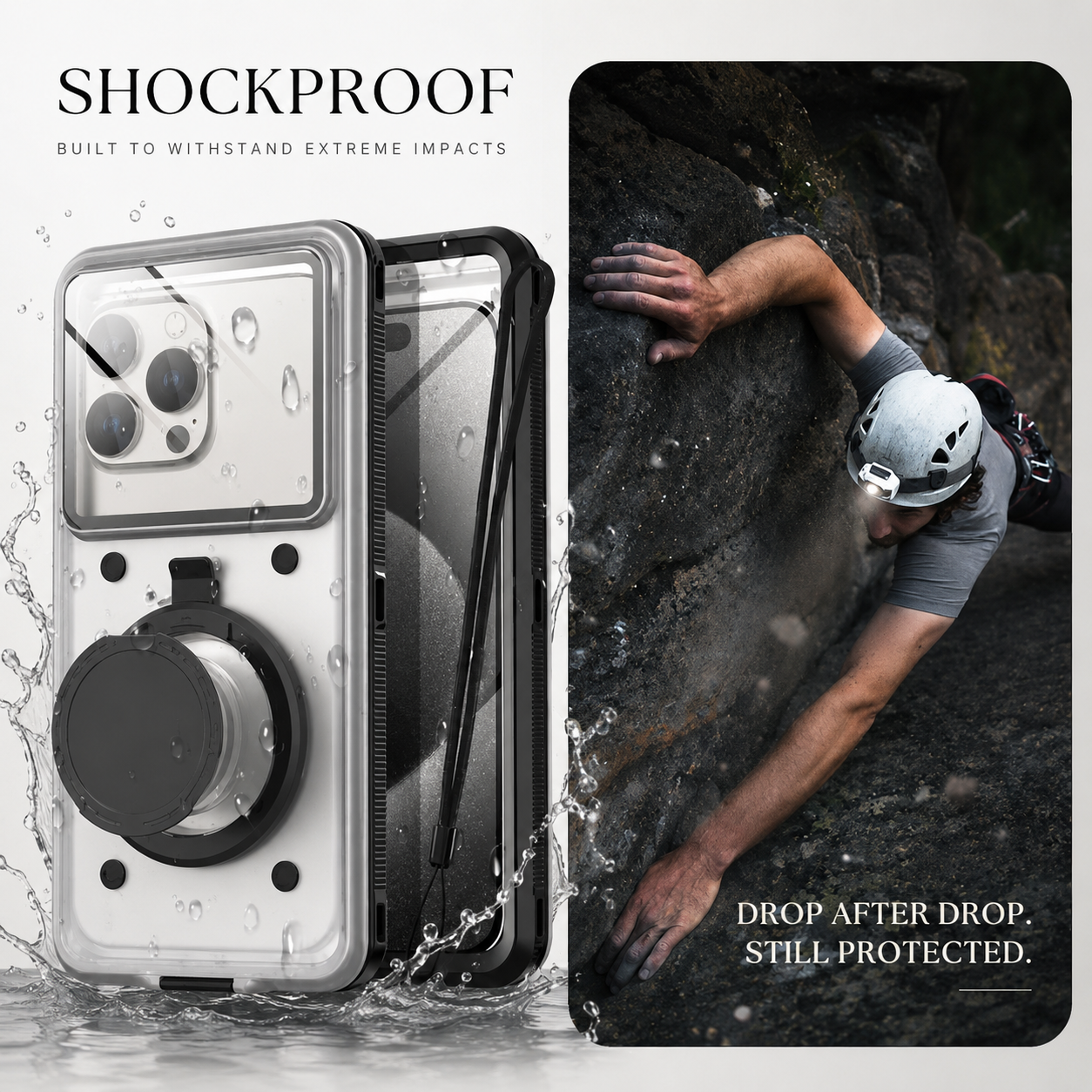 Premium iPhone Case IP68 Waterproof Protective Cover Full Body Shockproof Vacuum Seal Underwater Protection