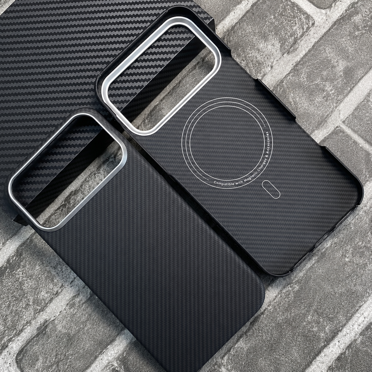 Premium iPhone Case Kevlar Aramid Carbon Fiber MagSafe Compatible Ultra Thin Full Coverage Protective Cover