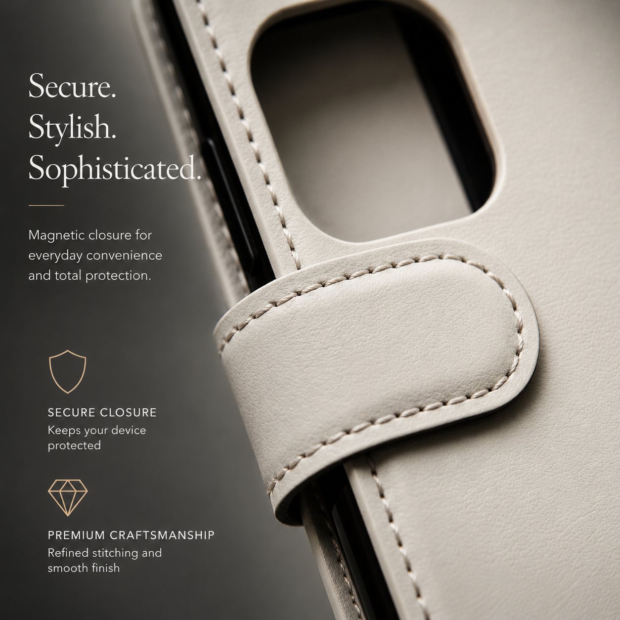 Premium iPhone Case Leather Flip Wallet Cover Magnetic Card Holder Shockproof Protective Full Coverage