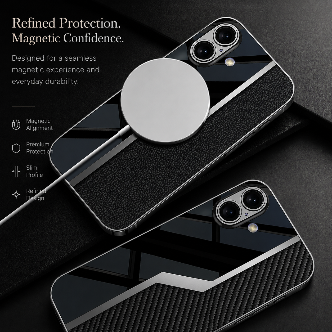 Premium iPhone Case Leather Plating Cover Soft TPU Shockproof Anti Scratch Camera Lens Protection Case