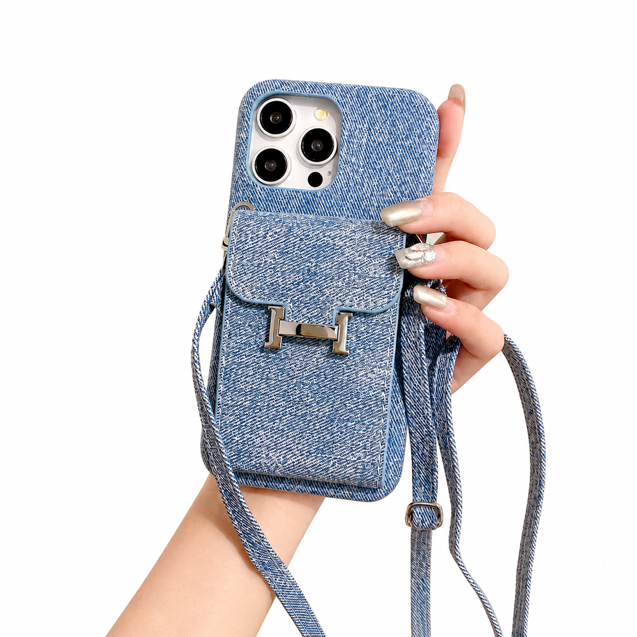 Premium iPhone Case Leather Wallet Crossbody Flip Cover PU Leather Card Pocket Shockproof Full Protection