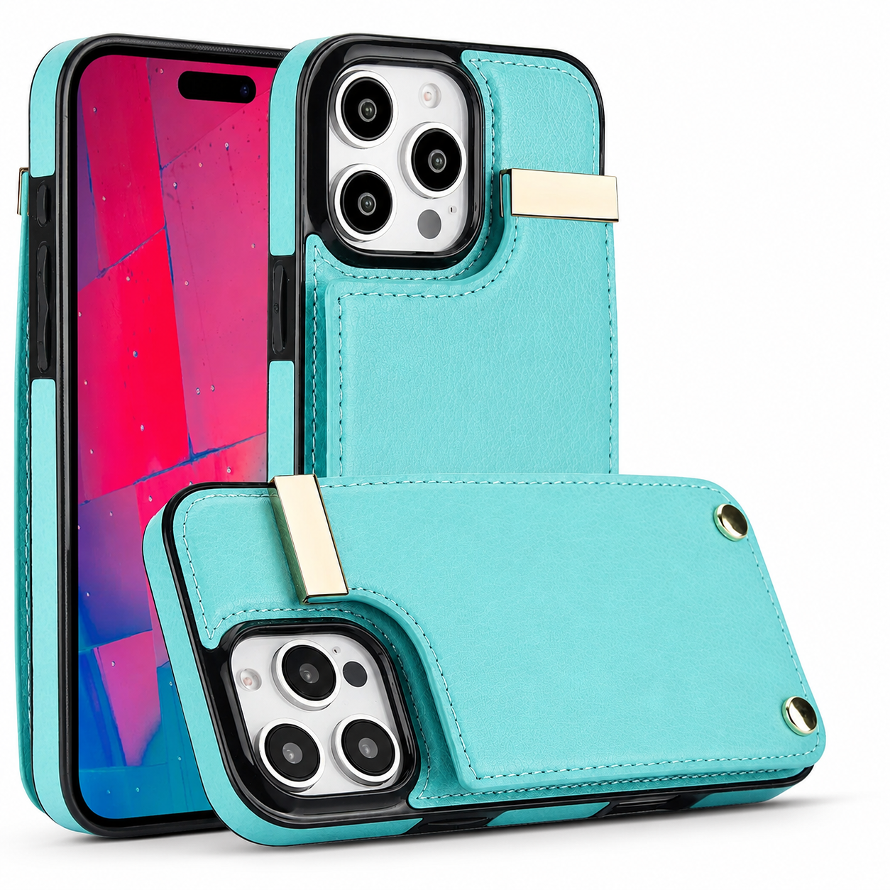 Premium iPhone Case Leather Wallet Flip Cover Card Holder Secure Pocket Shockproof Full Protection
