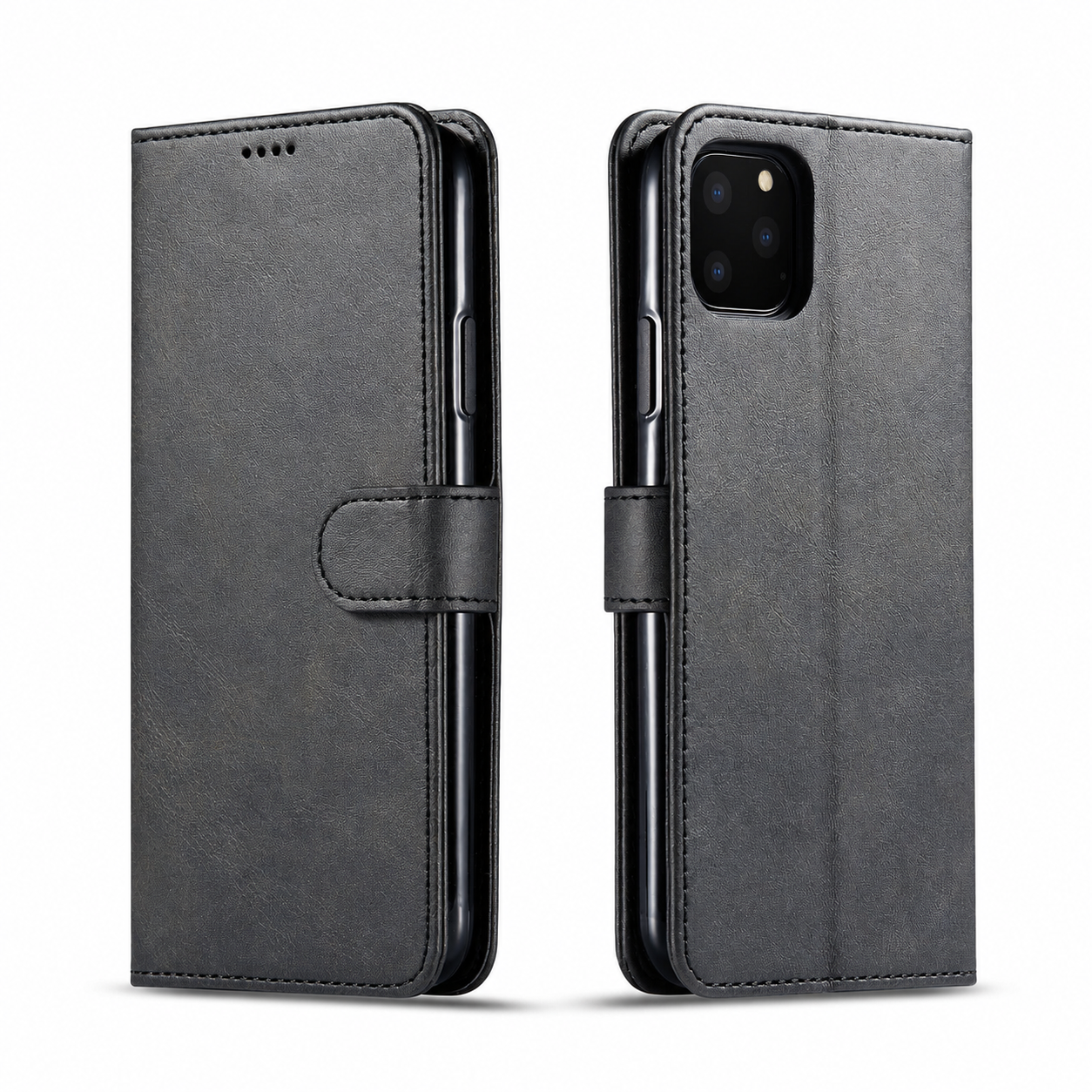 Premium iPhone Case Leather Wallet Flip Cover Card Slot Magnetic Closure Full Body Protection