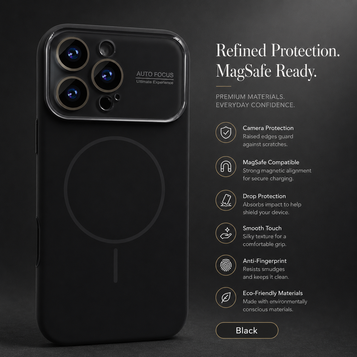 Premium iPhone Case Liquid Silicone MagSafe Cover Shockproof Soft Touch Acrylic Lens Protection Half Wrapped Protective Case