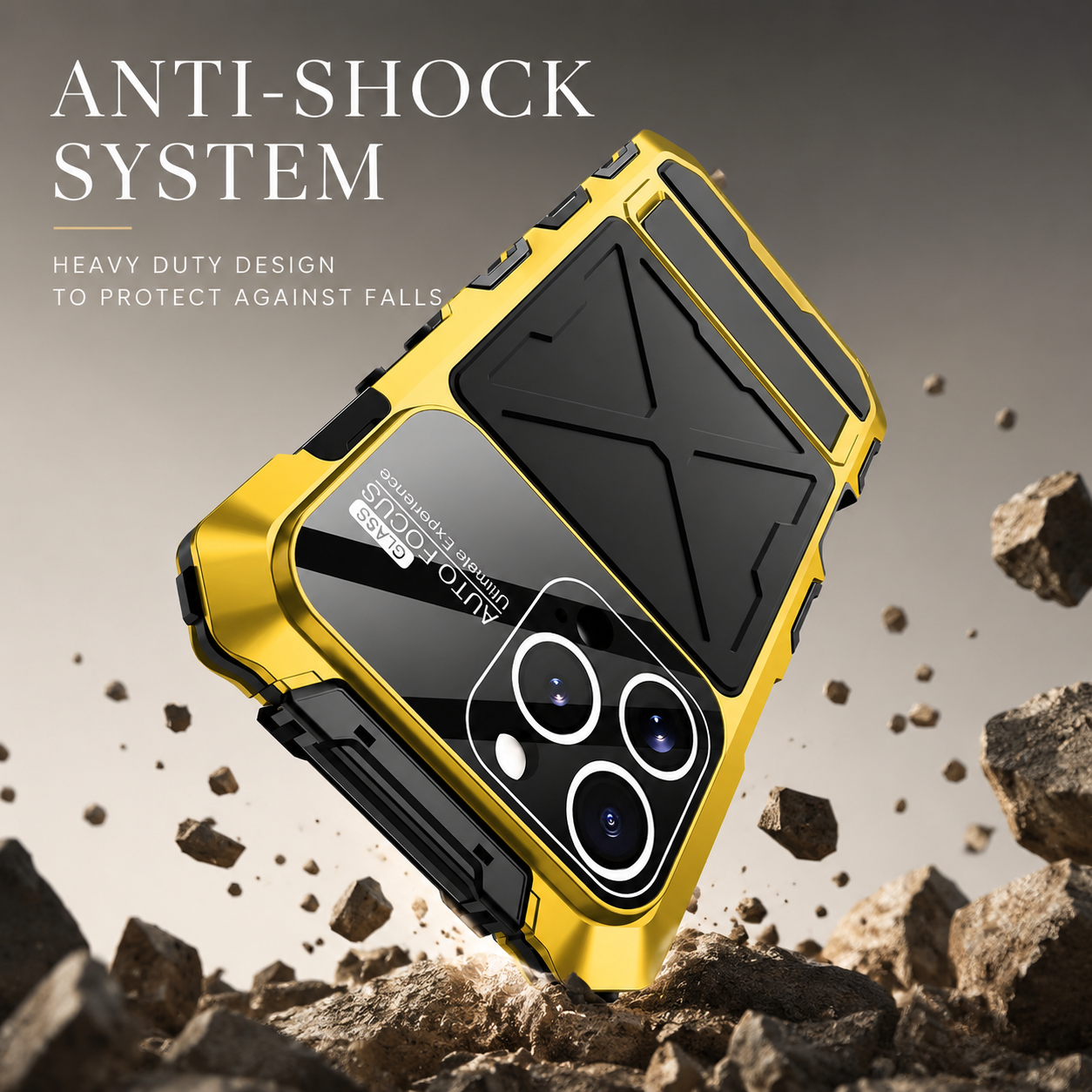 Premium iPhone Case MagSafe Compatible 360 Metal Lock Cover Dual Tempered Glass Full Body Protection