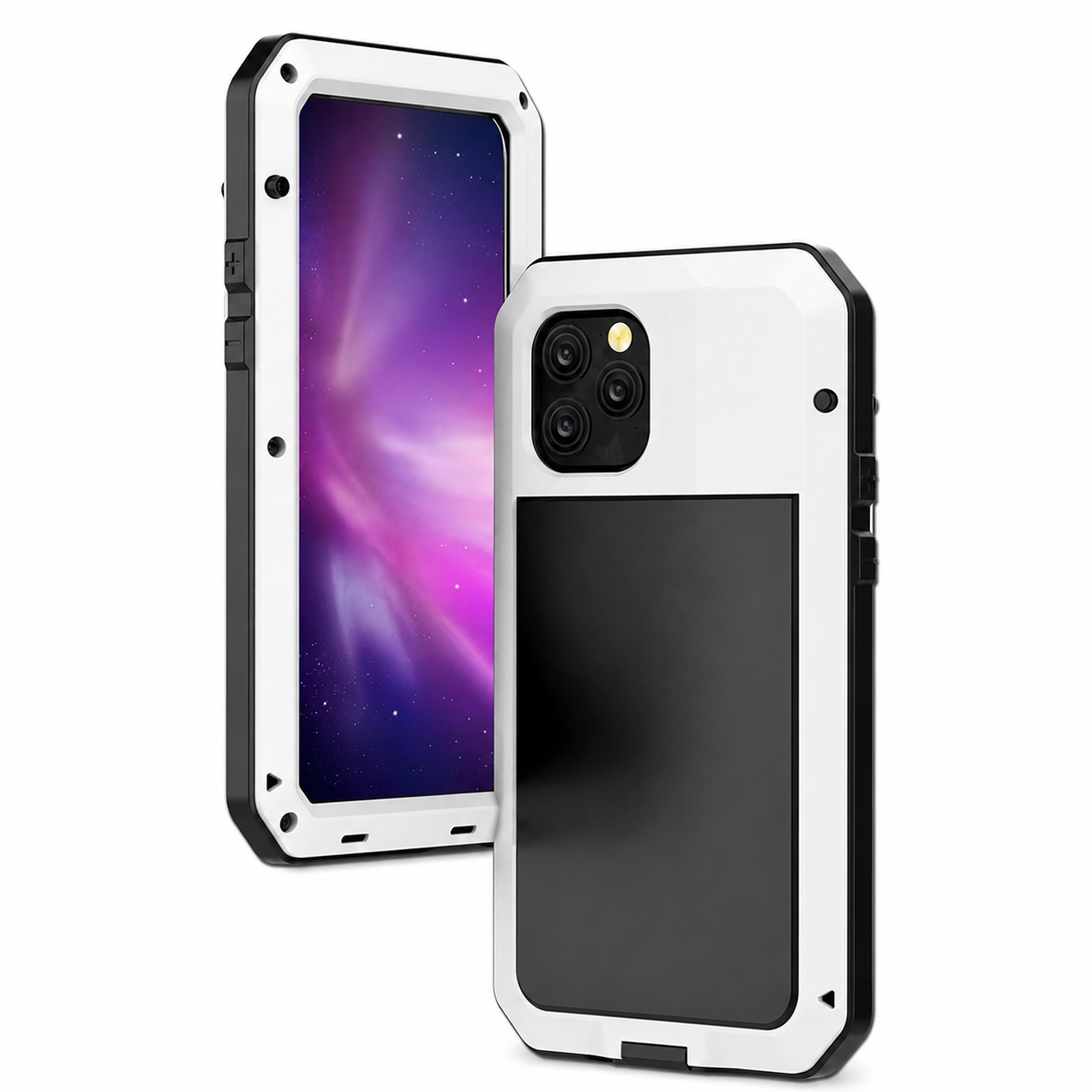 Premium iPhone Case MagSafe Compatible Aluminum Armor Bumper Cover Shockproof Full Protection
