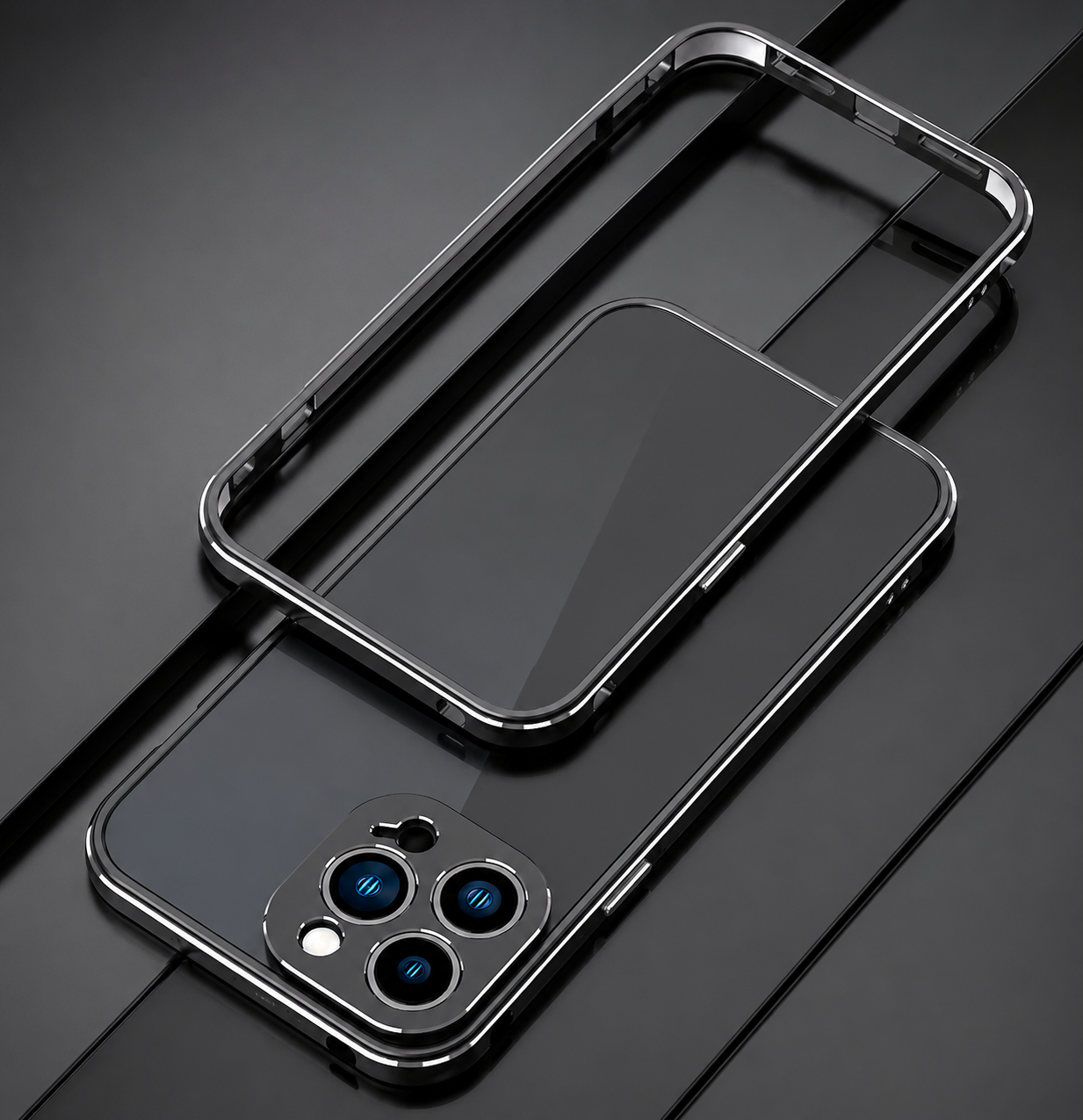 Premium iPhone Case MagSafe Compatible Aluminum Bumper Cover Metal Lens Frame Shockproof Full Protection