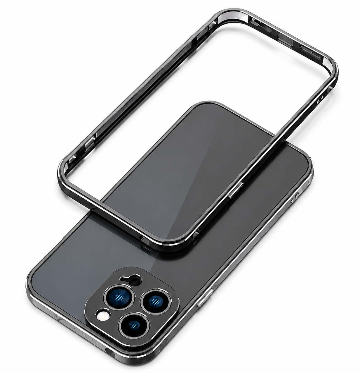 Premium iPhone Case MagSafe Compatible Aluminum Bumper Cover Metal Lens Frame Shockproof Full Protection