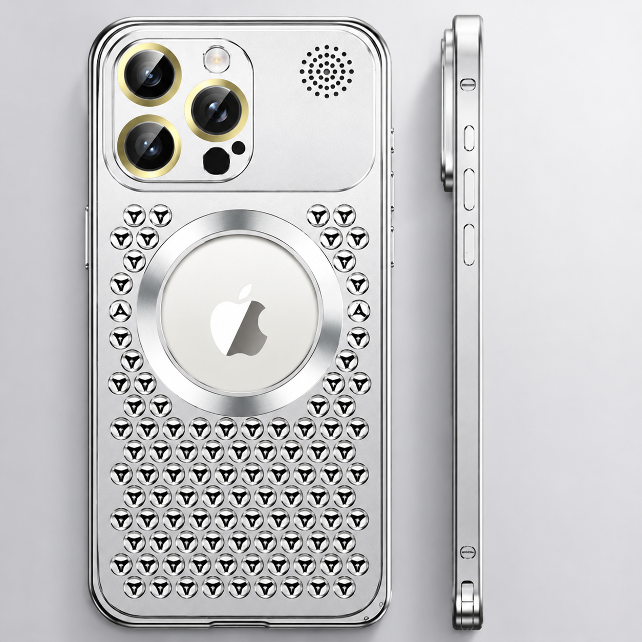 Premium iPhone Case MagSafe Compatible Aluminum Frame Cover Heat Dissipation Shockproof Slim Design